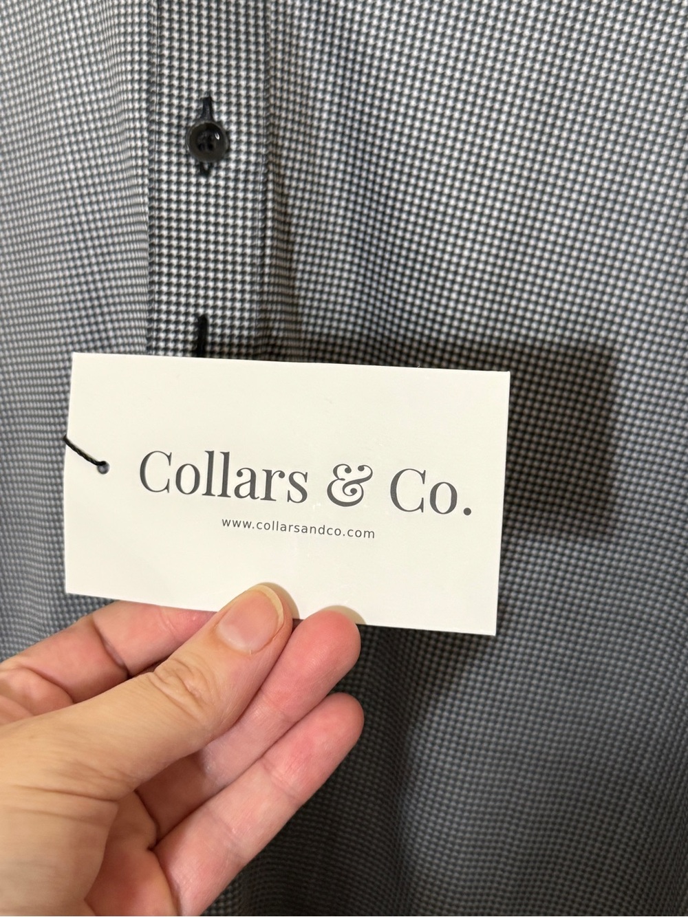 Collars & Co. Dress Collar Polo Shirt Black White Pattern Golf Performance XL - Picture 5 of 9
